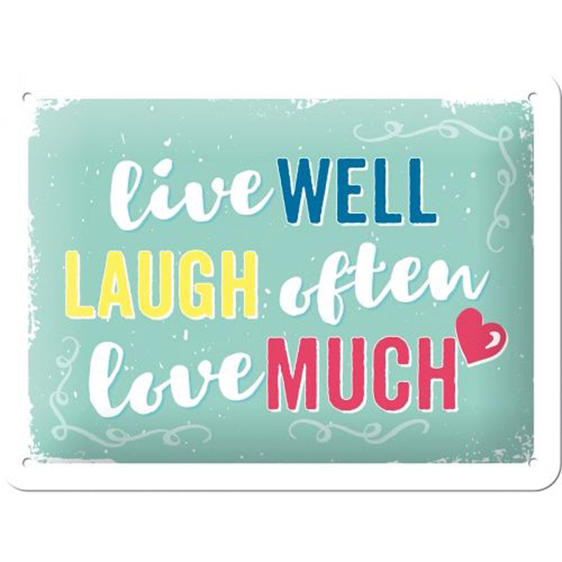 Nostalgic-Art Small Live Laugh Love Sign (15x20cm)