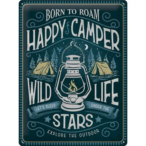 Nostalgic-Art Happy Camper Large Sign (30x40cm)