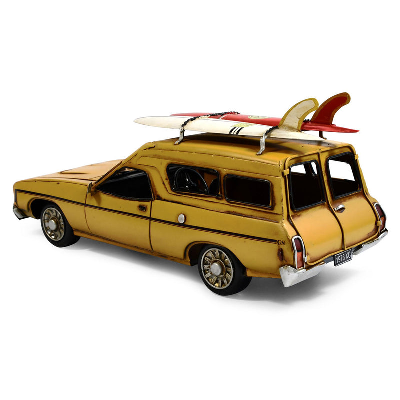 Yellow 1976 Ford XC Falcon Van Car Model (28x12.5x9.3cm)