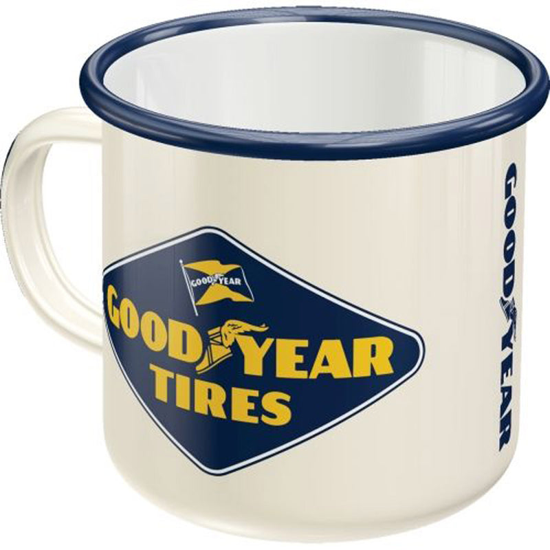 Nostalgic-Art Goodyear Logo White Enamel Mug