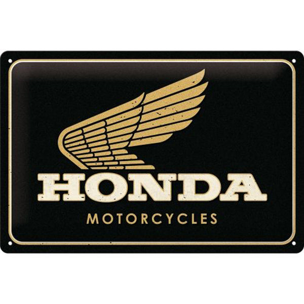 Nostalgic-Art Honda Motorcycles Gold Medium Sign (20x30cm)