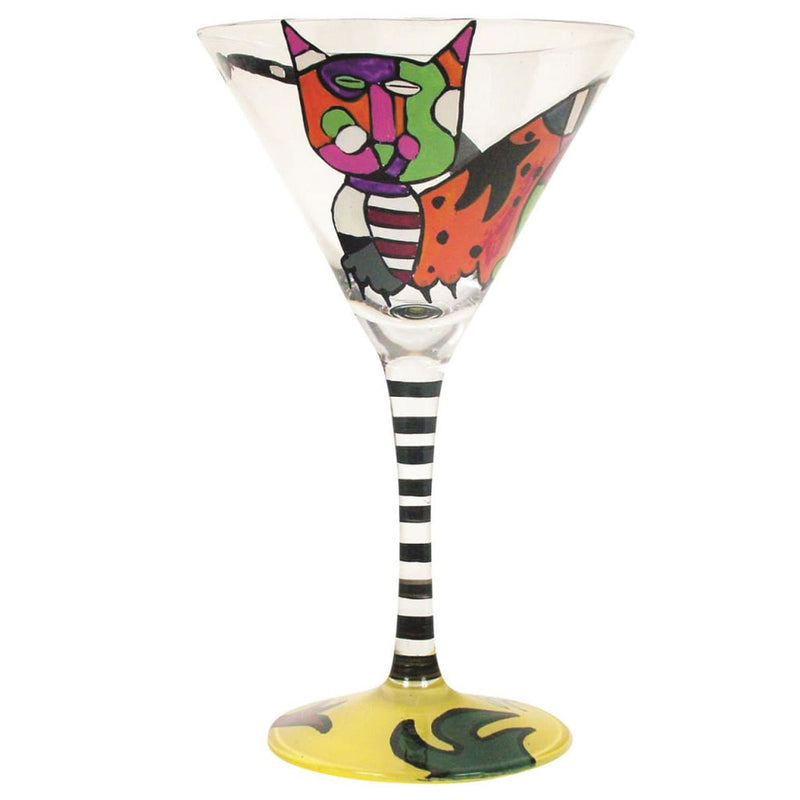 Picatso Hand-Painted Martini Glass