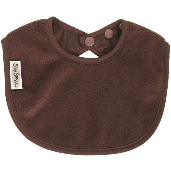 Silly Billyz Fleece Babys First Bib (Chocolate)