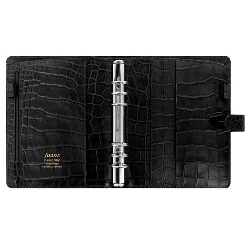 Filofax Classic Croc A5 Organiser (Ebony)