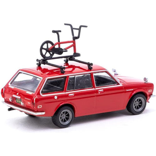 1:64 Datsun Bluebird 510 Wagon with Rack 1:64 Scale (Red)