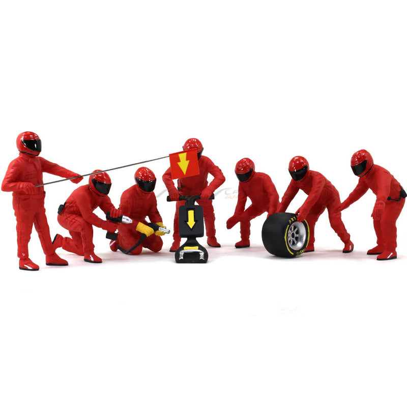 Pit Crew F1 1:43 Figurine à l'échelle (ensemble de 7)