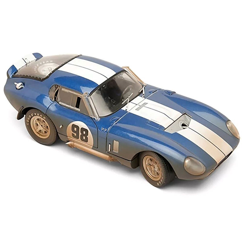 Dirty Version Shelby Cobra Daytona 1:18 Model Car (Blu/Whte)