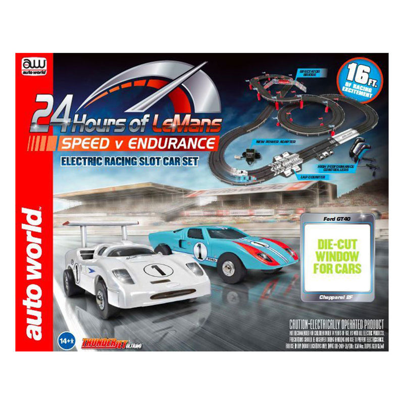 24 hrs of LeMans E-Racing Slot Car Set 1/64 Scale