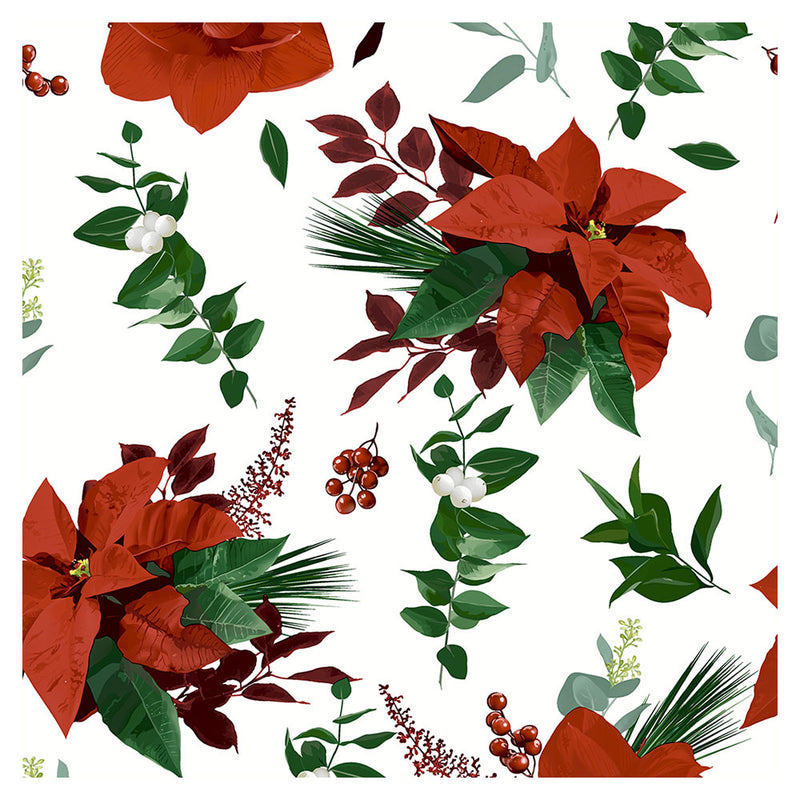 Papier+ontwerp poinsettia print lunch servetten