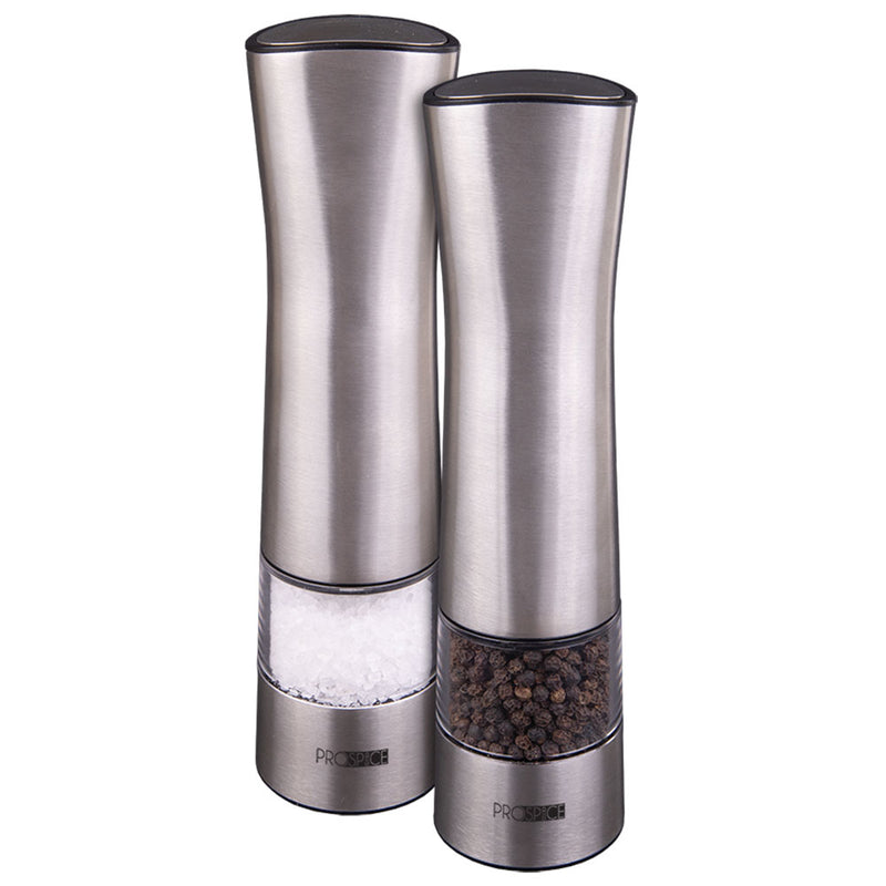 Prospice Apollo Stainless Steel Salt & Pepper Mill Set 22cm