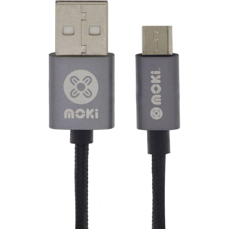 Moki Braided Micro-USB SynCharge Cable (Black)