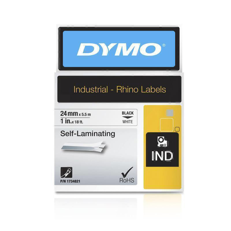 Étiquettes de rhinocéros industriels dymo 24 mm (blanc)