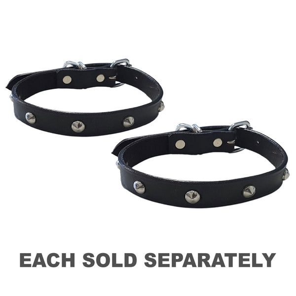 Leather Studded Collar (Black)