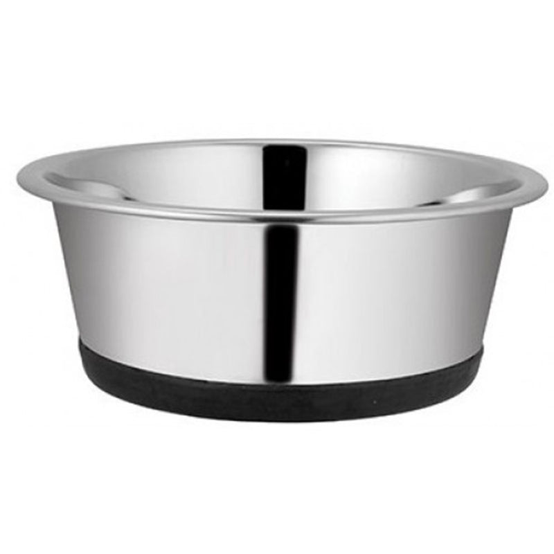 Stainless Steel Pet Bowl with Rubber Base