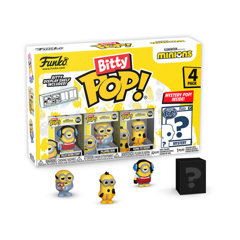 Minions Roller Skating Stuart Bitty Pop! 4-Pack