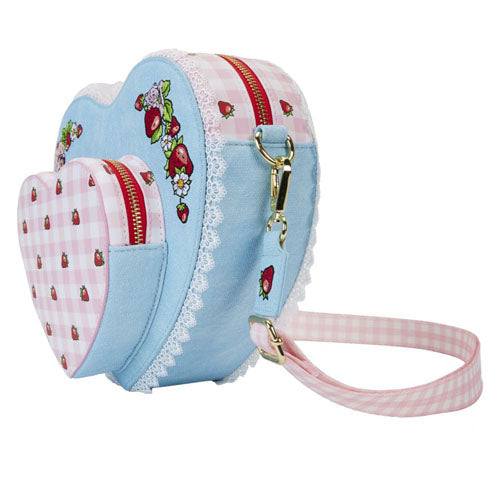 Strawberry Shortcake Denim Heart Crossbody