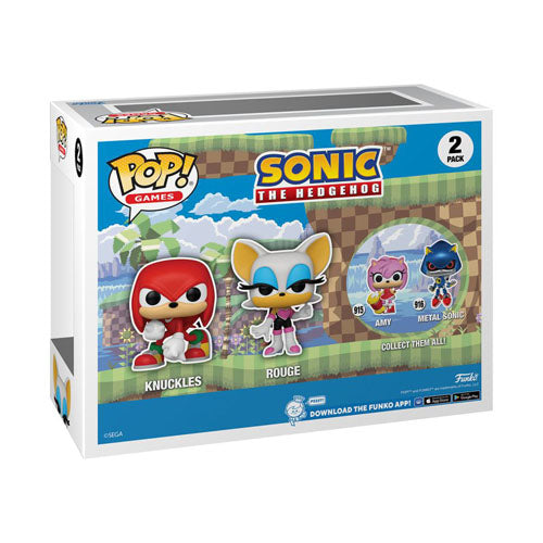 Sonic the Hedgehog Knuckles & Rouge US Ex. Pop! Vinyl 2-Pack