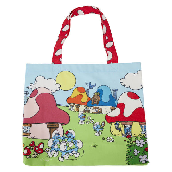 Smurfs Village Life Canvas Tote