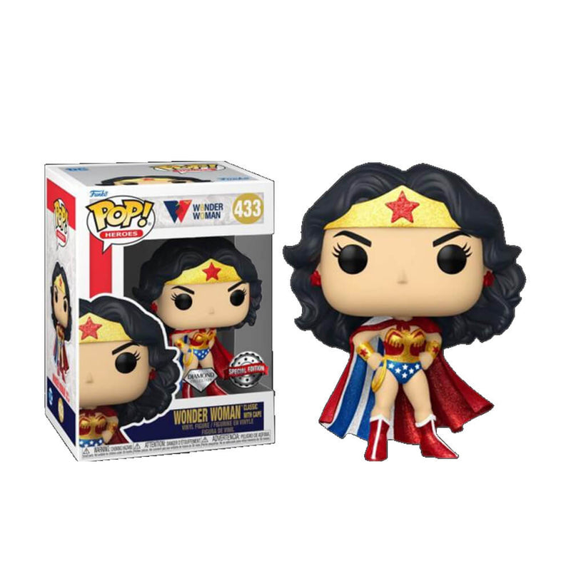 Wonder Woman Classic Diamond Glitter 80th Annv Pop! Keychain