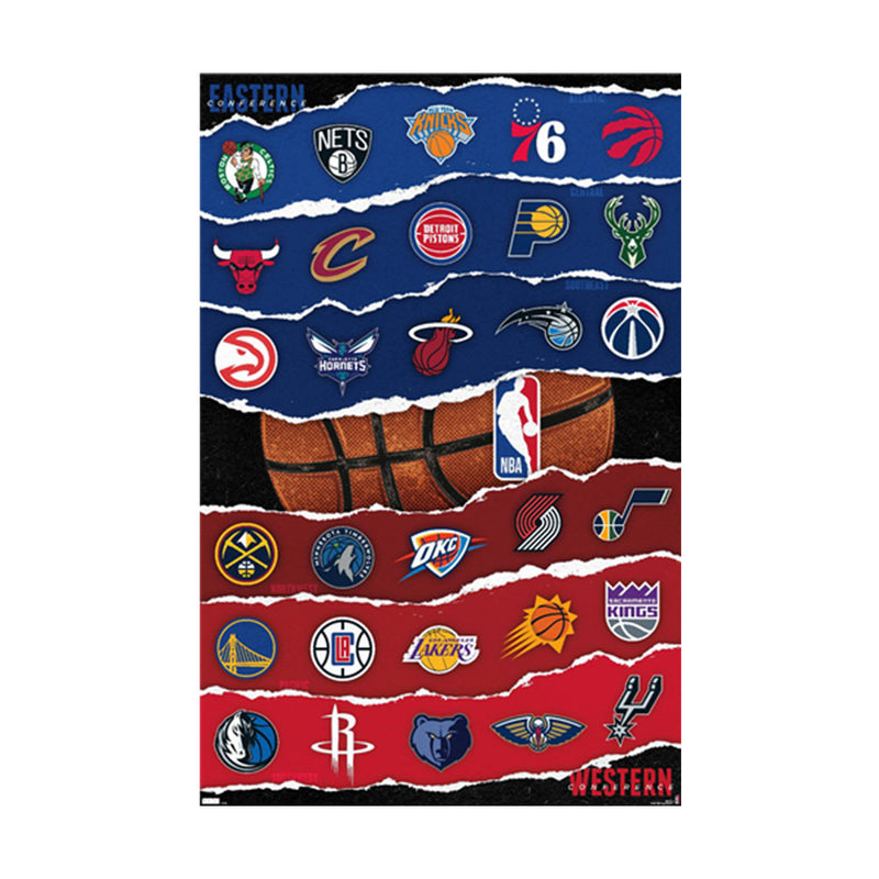 NBA League Logos Poster