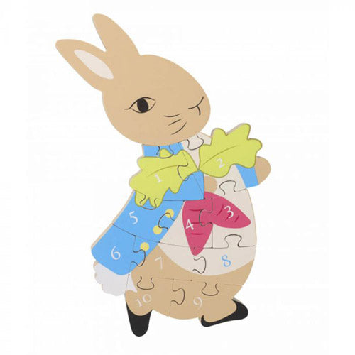 Wooden Number Puzzle Peter Rabbit