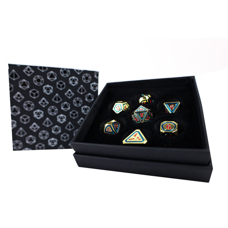 GPL Metal RPG Concentrique RPG Dice Set