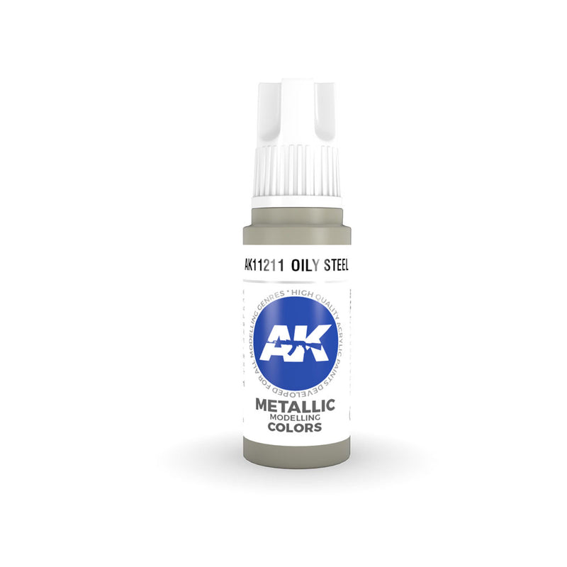 AK Interactive 3gen Steel Acrylique Paint 17 ml