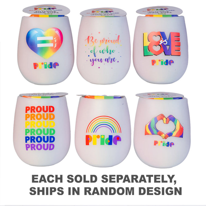 Glow-in-the-Dark Rainbow Pride Wine Cup (1pc Random)