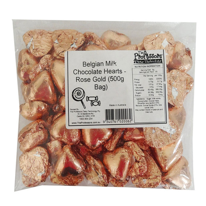 Belge au chocolat de chocolat coeurs 500g