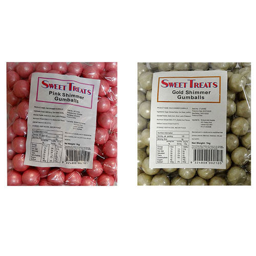 Sweet Treats Shimmer Gumballs Bulk 1kg