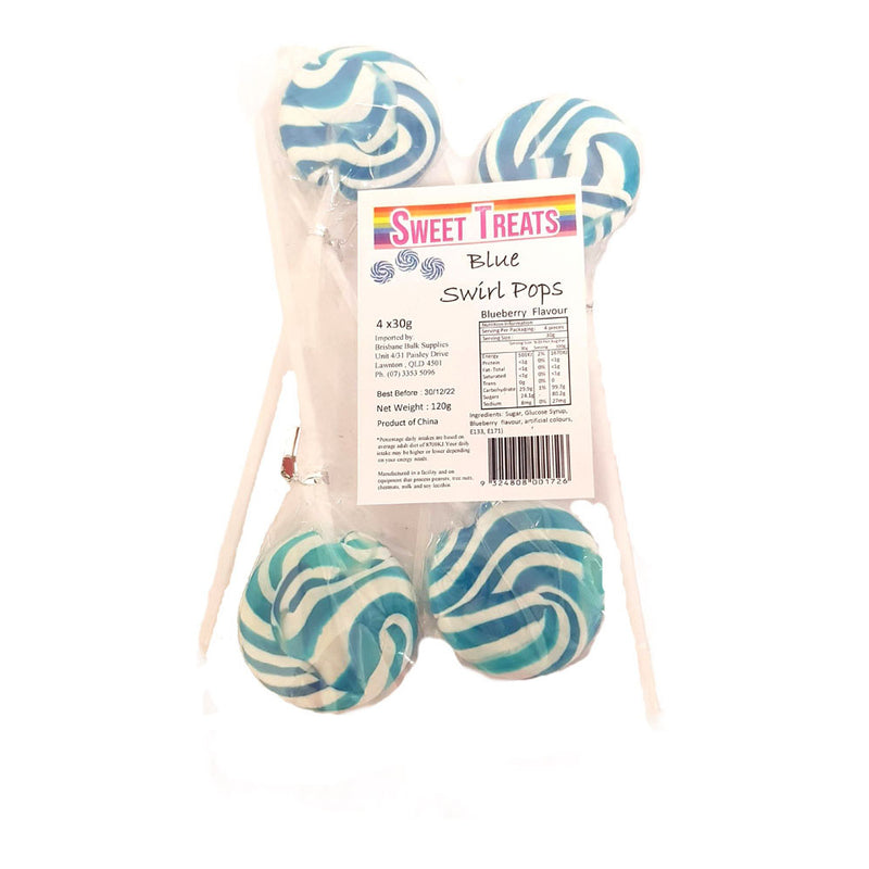 Sweet Treats Swirl Pops 4pk (120g)