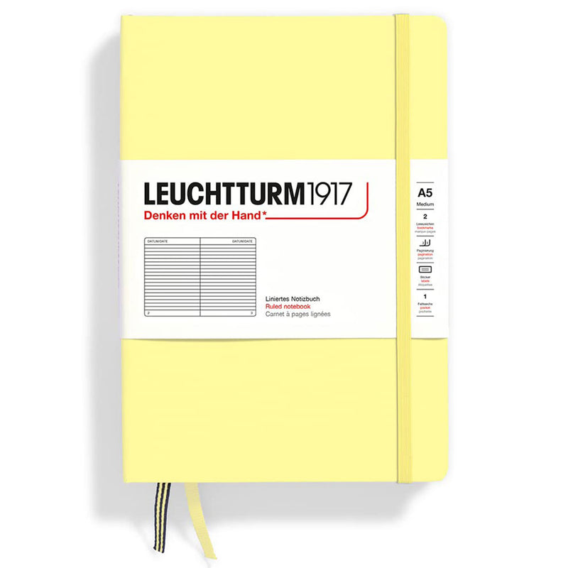 Leuchtturm Hardcover Ruled Notebook A5 (Yellow)