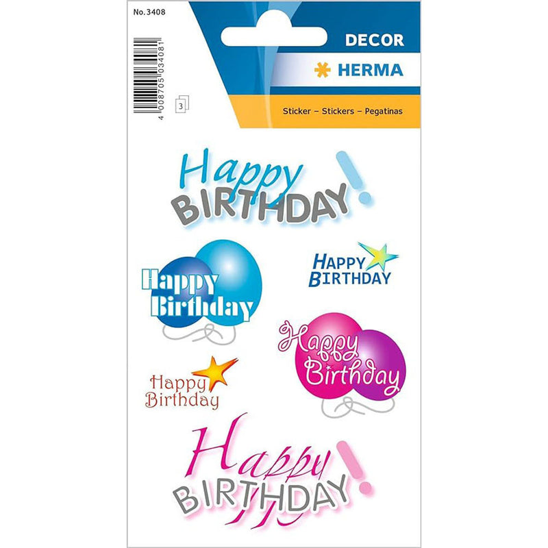 Herma Happy Birthday Sticker Decor