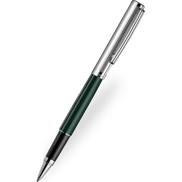 Otto Hutt D1 Pinstripe Rollerball Pen (Silver/Green)