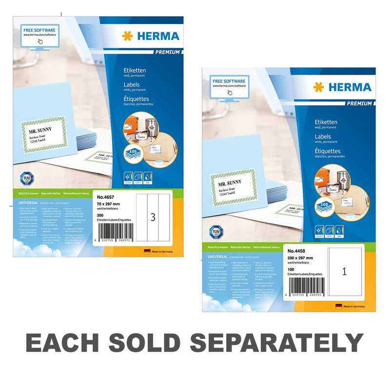 Herma Premium Labels A4 297mm 100pc