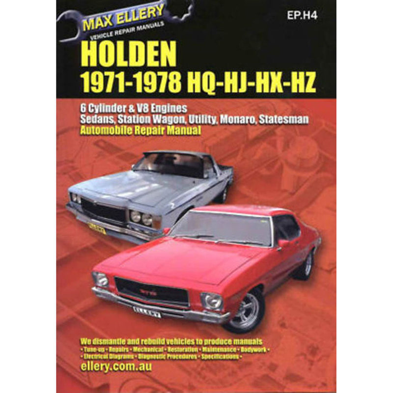 Holden 1971-1978 HQ HJ HX HZ Repair Manual