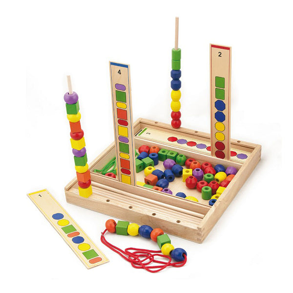 Viga Wooden Sequence Bead Educational Puzzle Toy