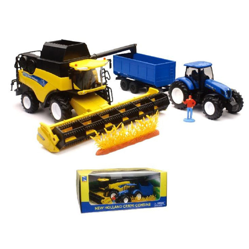 New Holland Combine Harvester with Tractor