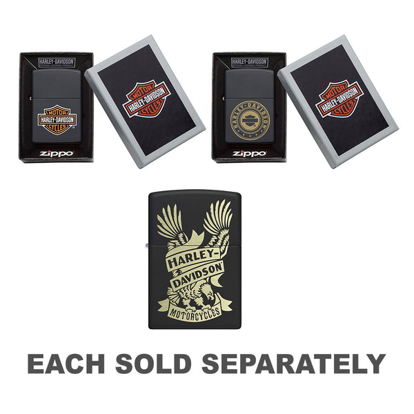 Zippo Harley Davidson Matte Black Lighter