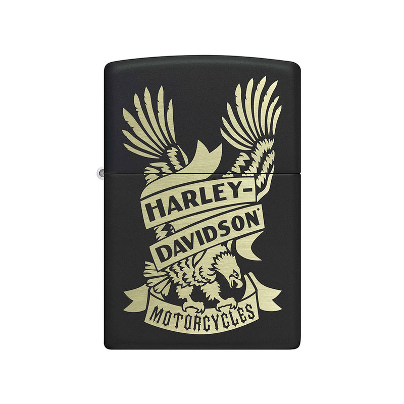 Zippo Harley Davidson Matte Black Lichter