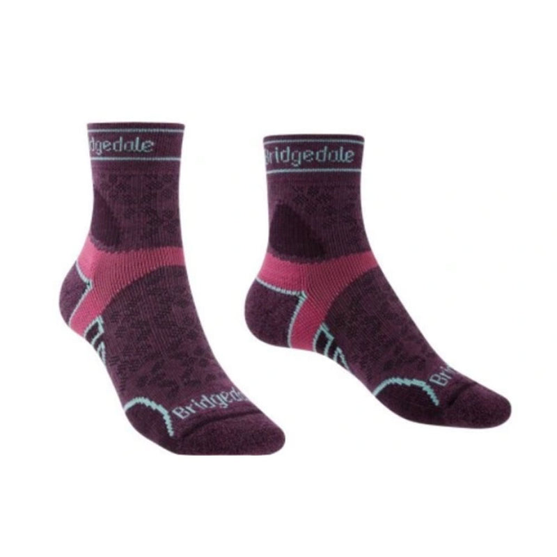 Lichtgewicht voor dames T2 3/4 Crew Merino Sock (Damson)