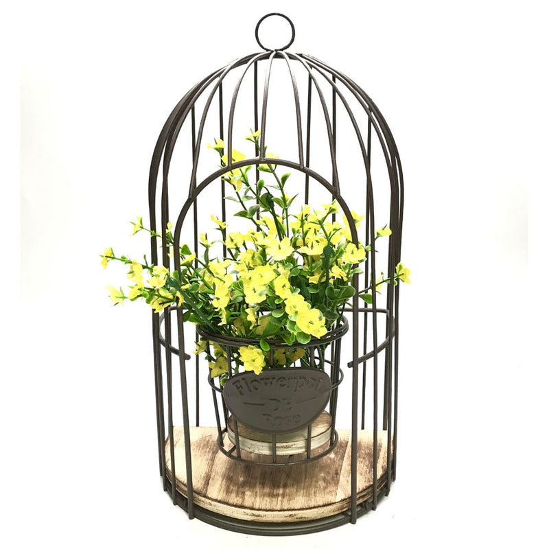 Birdcage met bloemendecor