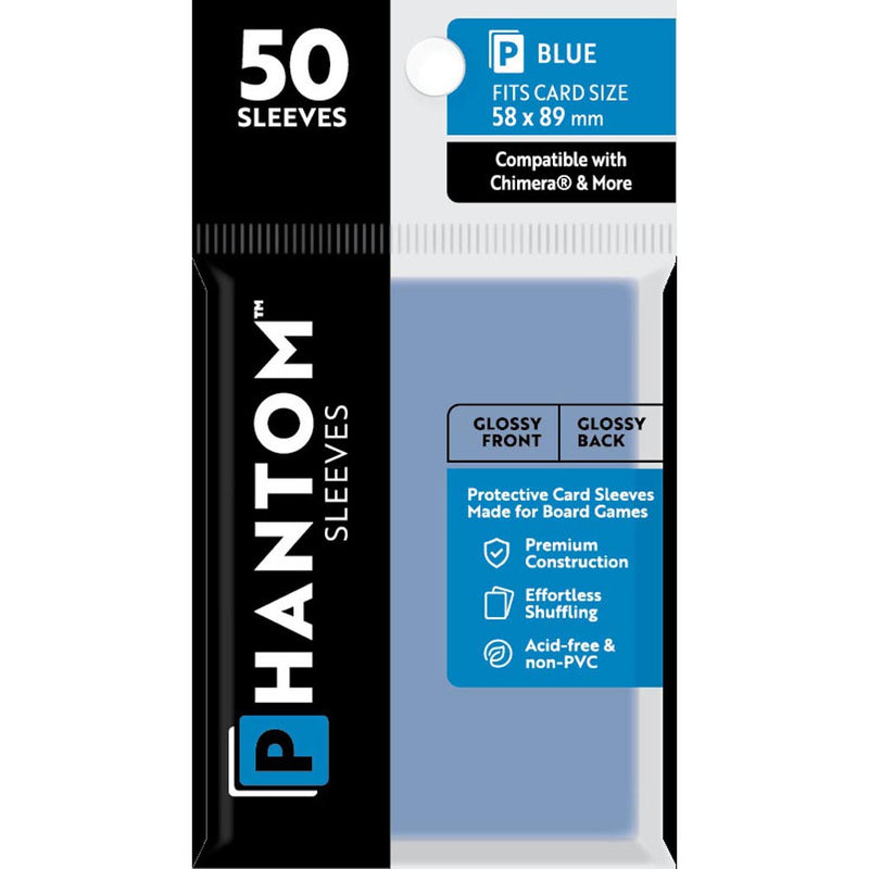 Blue Phantom Sleeves 50pcs (58x89mm)