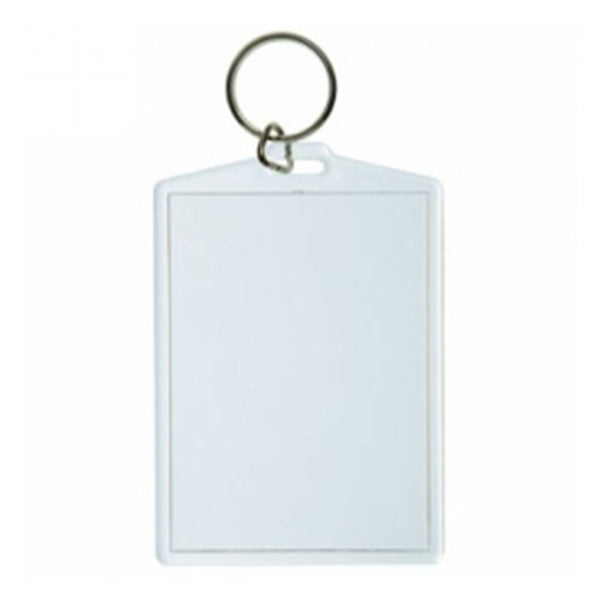 Kevron Large Clear Oblong Acrylic Key Tags (96x65mm)