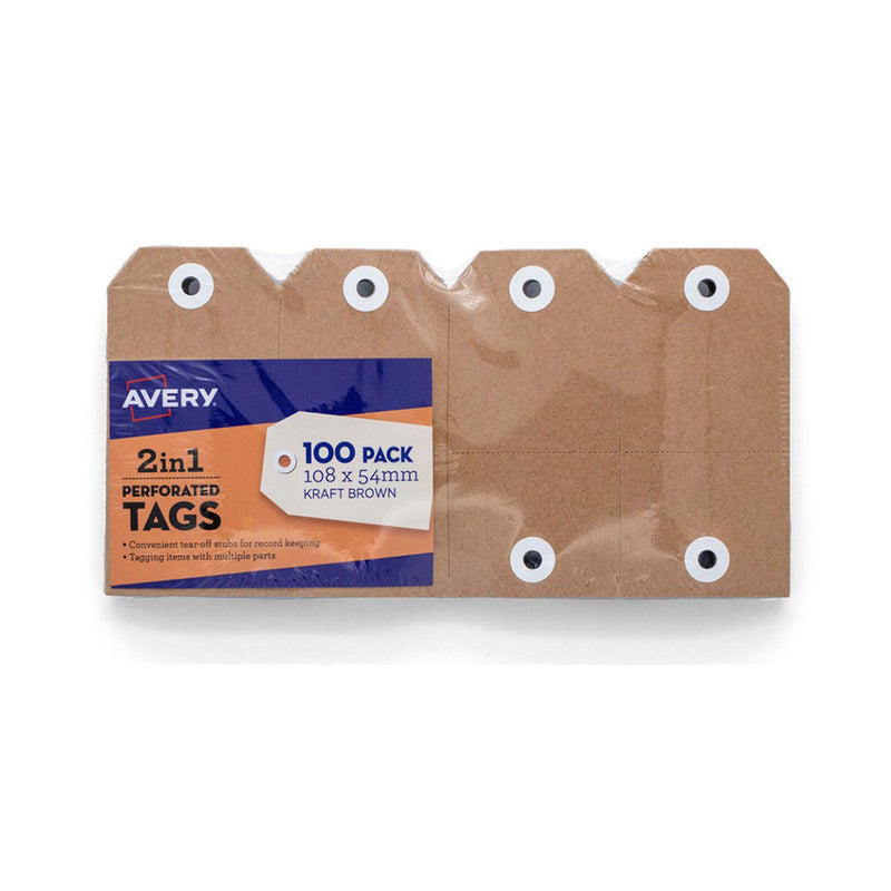 Avery 2-in-1 Kraft Tag (Pack of 100)