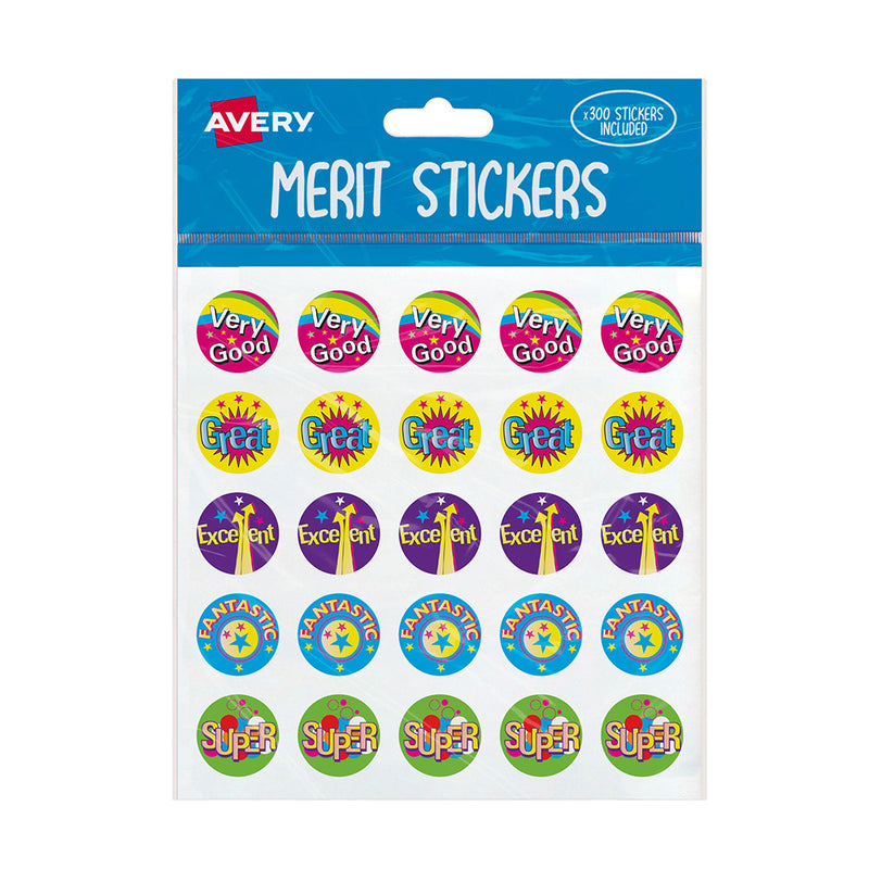 Avery bijschriften verdienen stickers 300 stks