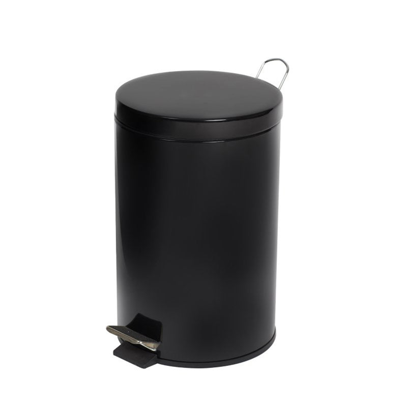 Compass Steel Round Pedal Bin 12L (Black)