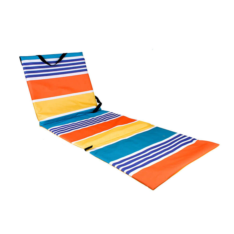 Collapsible Stripe Beach Lounger (158x58cm)