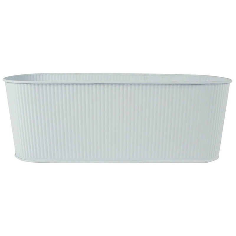 Maja Emboss Trough Planter White (39x14cm)