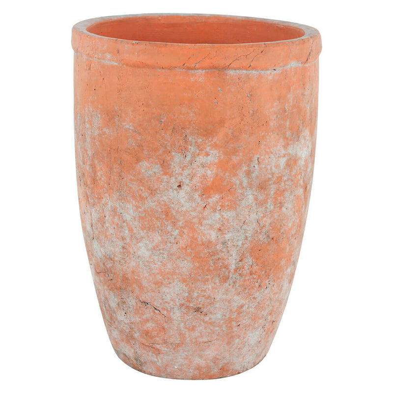 Sersi Antiqued Face Vase en Béton Terre Cuite